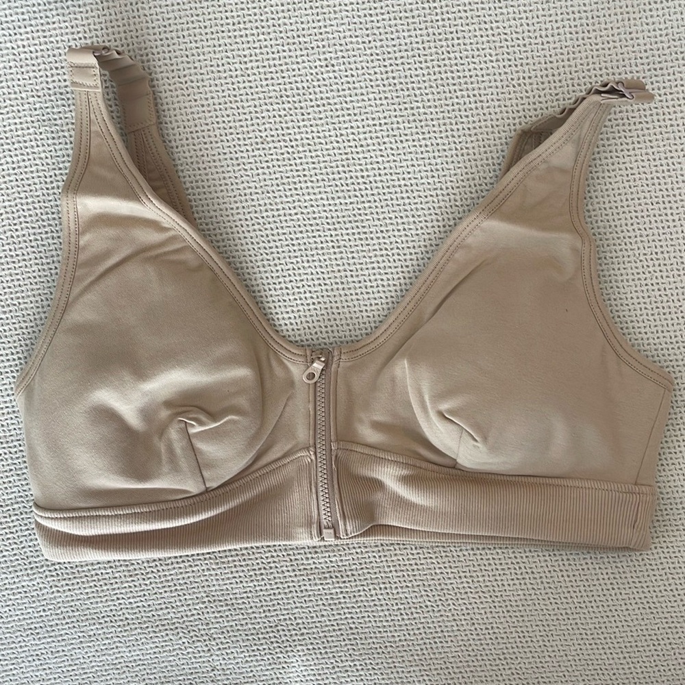 Slick Chicks wireless front zip lounge bra size Large - Picture 2 of 10